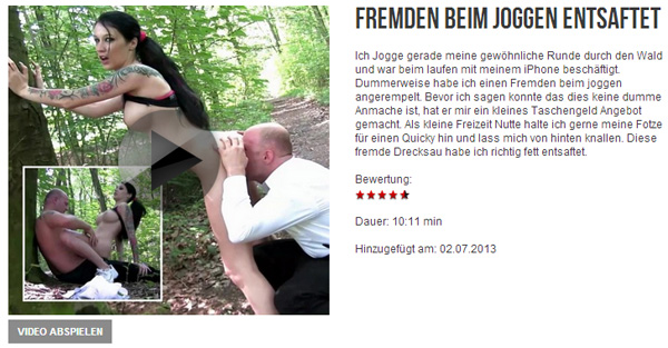 Fremden beim Joggen entsaftet