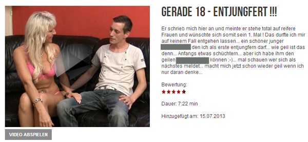 Gerade 18 - entjungfert !!!