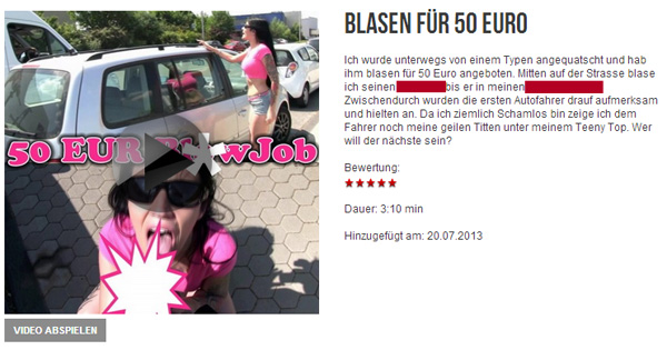 Blasen für 50 Euro