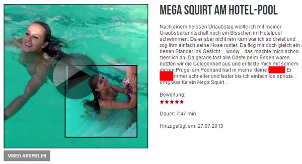 MEGA Squirt am Hotel-Pool