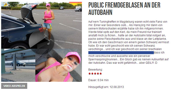 Public fremdgeblasen an der Autobahn