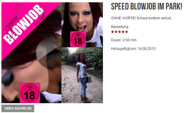 Speed BLOWJOB im Park!