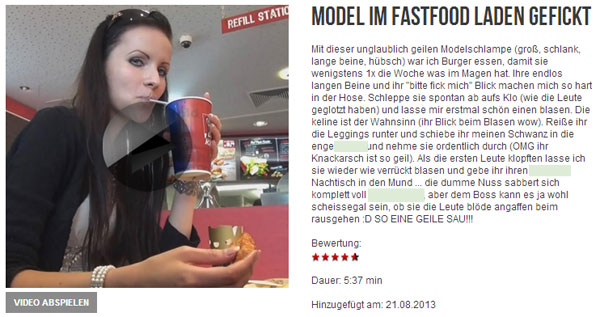 Model im Fastfood Laden gefickt