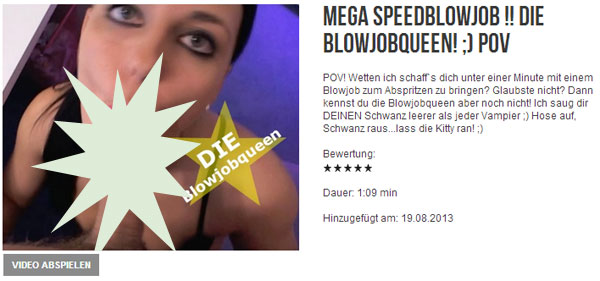 MEGA SPEEDBLOWJOB !! Die Blowjobqueen! ;) POV