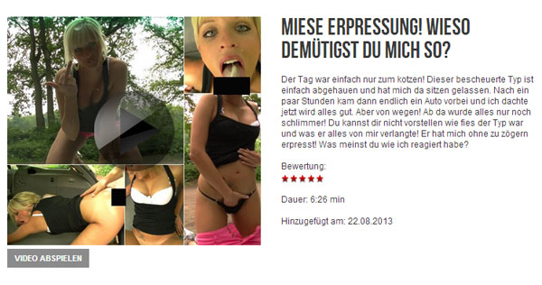 Miese Erpressung! Wieso demütigst du mich so?