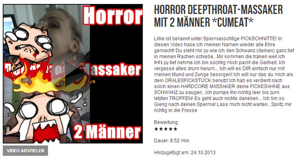 LilliePrivat: Horror DEEPTHROAT-MASSAKER mit 2 MÄNNER *CumEat*