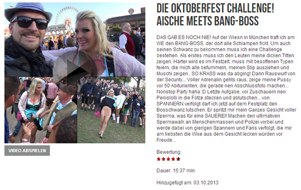 AischePervers: Die Oktoberfest Challenge! Aische meets BANG-BOSS